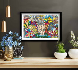 Wallity Cuadro Decorativo Multicolor 38 x 53 cm